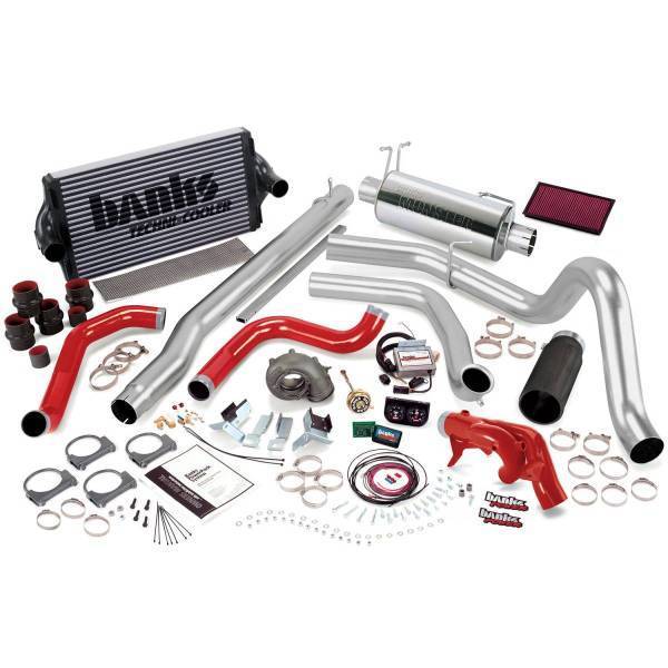 Banks Power - Banks Power PowerPack Bundle Complete Power System W/Single Exit Exhaust Black Tip 99.5 Ford 7.3L F250/F350 Automatic Transmission 47541-B