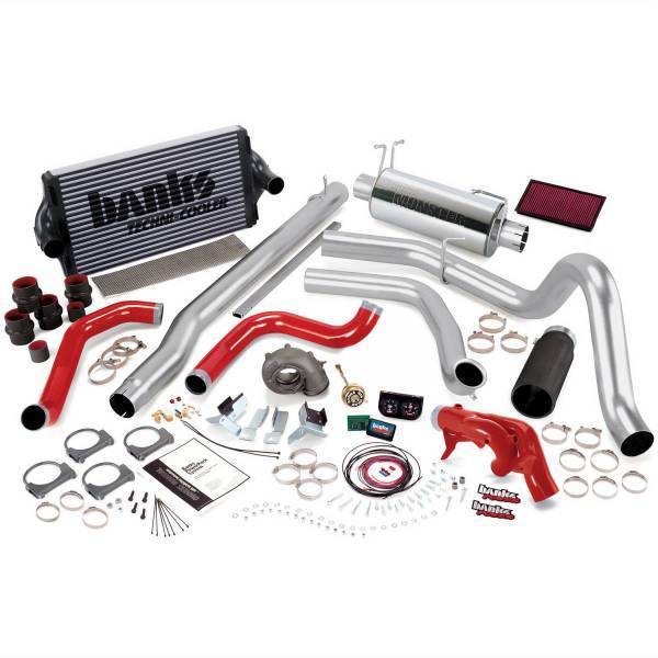 Banks Power - Banks Power PowerPack Bundle Complete Power System W/Single Exit Exhaust Black Tip 99 Ford 7.3L F250/F350 Manual Transmission 47528-B