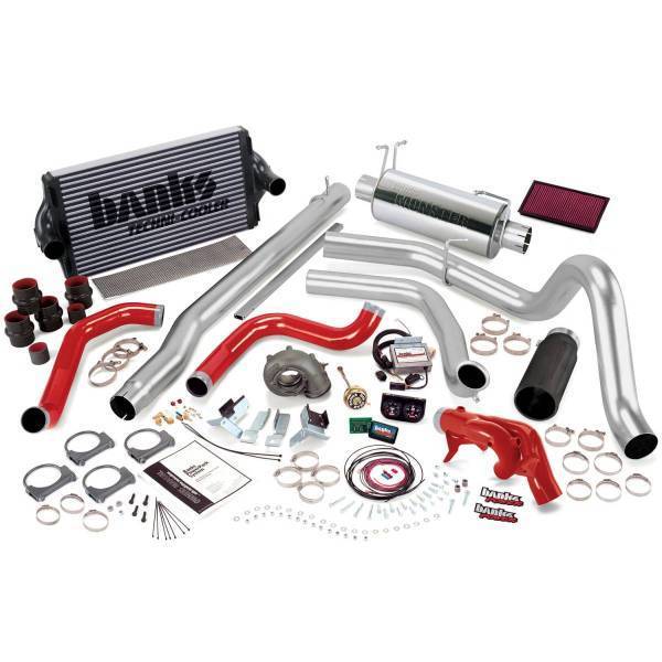 Banks Power - Banks Power PowerPack Bundle Complete Power System W/Single Exit Exhaust Black Tip 99 Ford 7.3L F250/F350 Automatic Transmission 47526-B