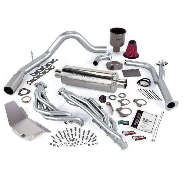 Banks Power - Banks Power PowerPack Bundle W/AutoMind ModuleSingle Exit Exhaust Chrome Tip 99-04 Ford 6.8 Truck EGR Late Catalytic Converter 49442