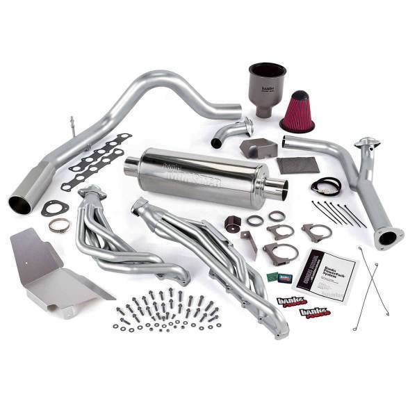 Banks Power - Banks Power PowerPack Bundle Complete Power System W/Single Exit Exhaust Chrome Tip 99-04 Ford 6.8 Truck EGR Late Catalytic Converter 49132