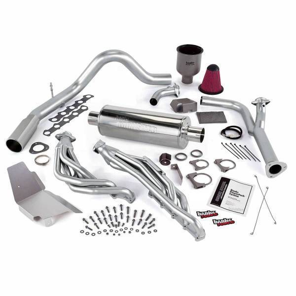 Banks Power - Banks Power PowerPack Bundle Complete Power System W/Single Exit Exhaust Chrome Tip 99-04 Ford 6.8L Truck No EGR 49131