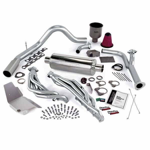 Banks Power - Banks Power PowerPack Bundle Complete Power System W/Single Exit Exhaust Chrome Tip 99-04 Ford 6.8 Truck EGR Early Catalytic Converter 49130