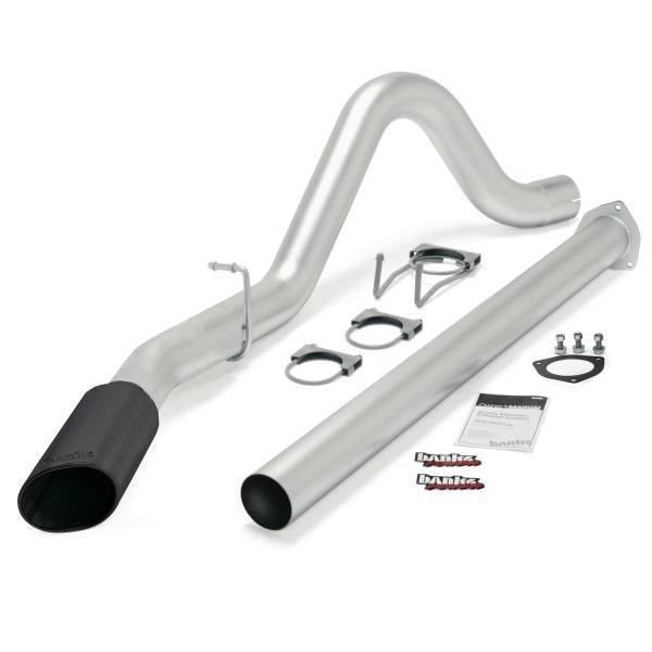 Banks Power - Banks Power Monster Exhaust System Single Exit Black Tip 11-14 Ford 6.7L F250/F350/450 CCSB-CCLB 49788-B