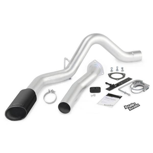 Banks Power - Banks Power Monster Exhaust System Single Exit Black Tip 07-10 Chevy 6.6L LMM ECSB-CCLB to 47784-B