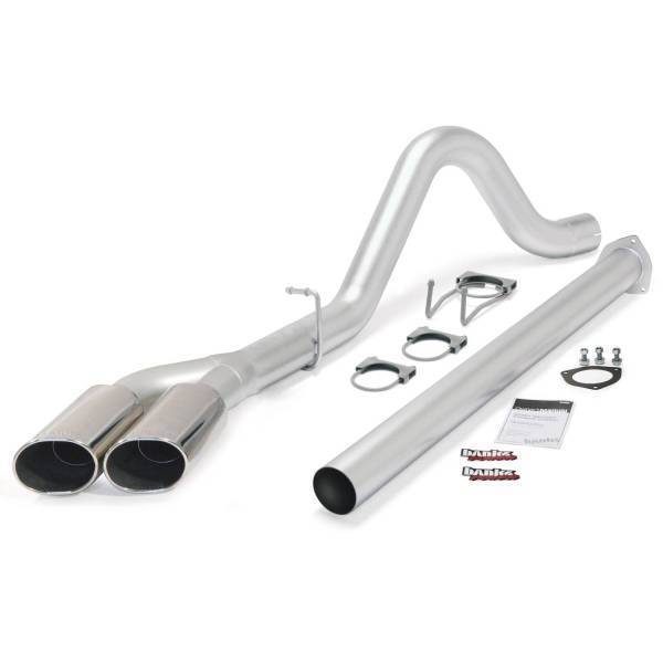 Banks Power - Banks Power Monster Exhaust System Single Exit Dual Chrome Ob Round Tips 15 Ford Super Duty 6.7L Diesel 49793