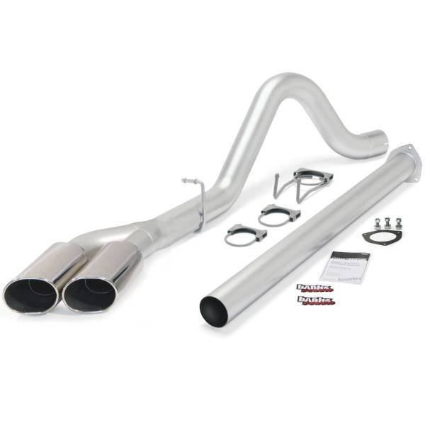 Banks Power - Banks Power Monster Exhaust System Single Exit Dual Chrome Ob Round Tips 11-14 Ford 6.7L F250/F350/450 CCSB-LB 49789