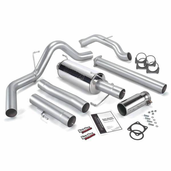 Banks Power - Banks Power Monster Exhaust System Single Exit Chrome Round Tip 03-04 Dodge 5.9L CCLB No Catalytic Converter 48643