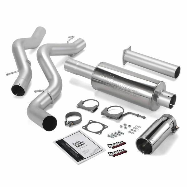 Banks Power - Banks Power Monster Exhaust System Single Exit Chrome Tip 02-05 Chevy 6.6L EC/CCSB 48633