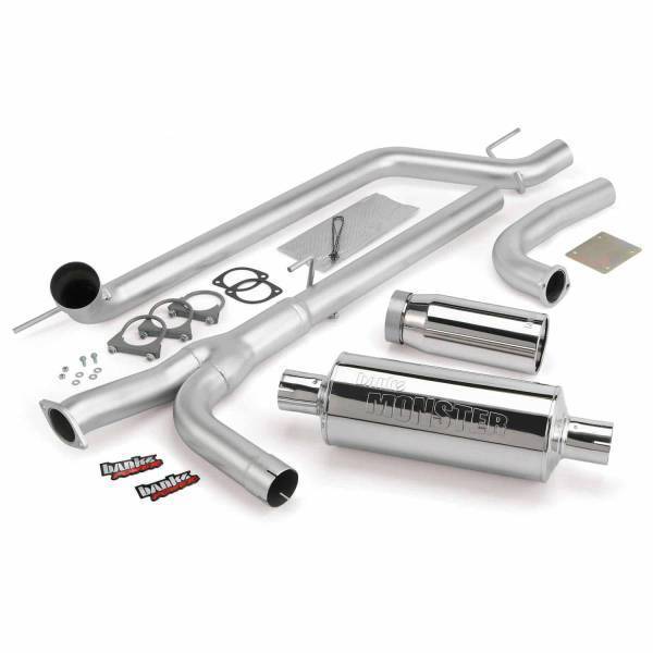 Banks Power - Banks Power Monster Exhaust System Single Exit Chrome Tip 04-15 Nissan 5.6L Titan All Cab/Beds 48123