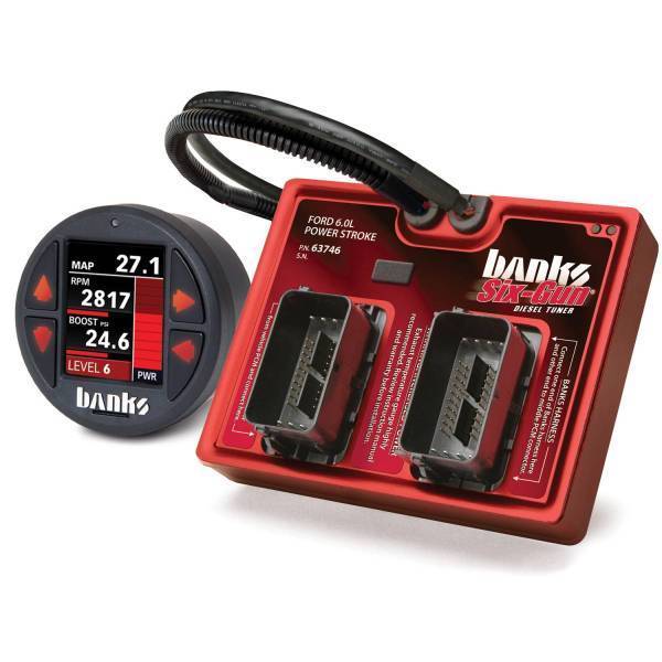 Banks Power - Banks Power Six-Gun Diesel Tuner with Banks iDash 1.8 Super Gauge for use with 2003-2007 Ford 6.0 Truck/2003-2005 Excursion 61424