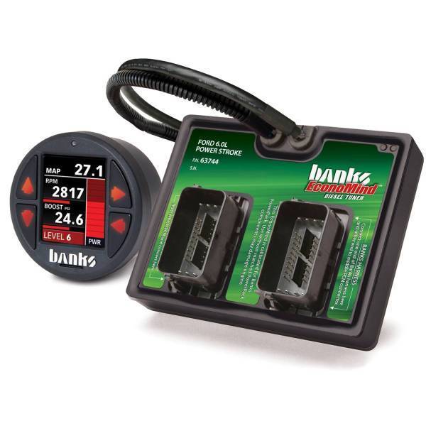 Banks Power - Banks Power Economind Diesel Tuner (PowerPack calibration) with Banks iDash 1.8 Super Gauge for use with 2003-2007 Ford 6.0 Truck/2003-2005 Excursion 61421