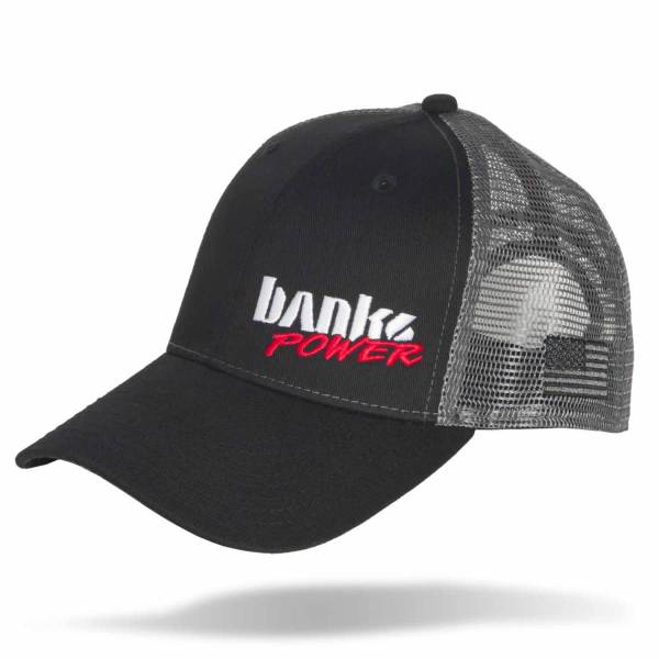 Banks Power - Banks Power Power Hat Twill/Mesh Black/Gray/WhiteRed Curved Bill Snap Backstrap 96128