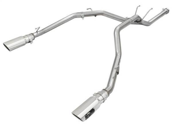 aFe - aFe MACHForce XP DPF-Back Exhaust 2.5in SS with Polished Tips 2014 Dodge Ram 1500 V6 3.0L EcoDiesel - 49-42041-P