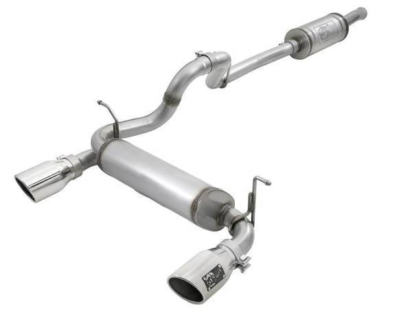 aFe - aFe Rebel Series 2.5in 409 SS Cat-Back Exhaust w/ Polished Tips 2018+ Jeep Wrangler (JL) V6 3.6L - 49-48066-P