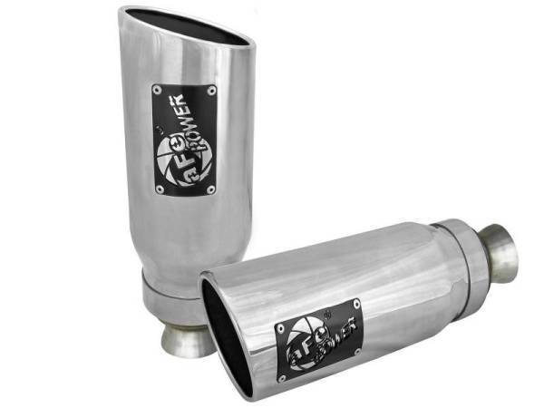 aFe - aFe MACH Force-XP 4-1/2in Steel OE Replacement Exhaust Tips - 2021+ Dodge Ram (5.7L V8) - Polished - 49C42073-P