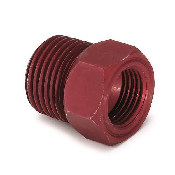 Autometer - AutoMeter FITTING ADAPTER 1/2in. NPT MALE ALUMINUM RED FOR MECH. TEMP. GAUGE - 2273