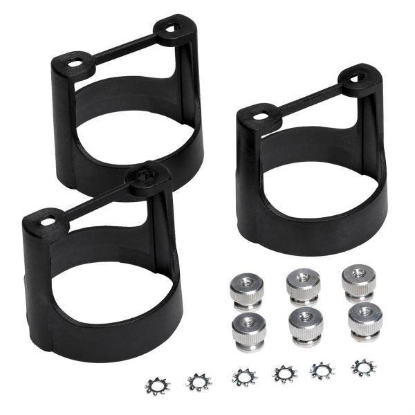 Autometer - AutoMeter GAUGE BRACKET KIT 2 5/8in. BLACK COMPOSITE QTY 3 - 3245