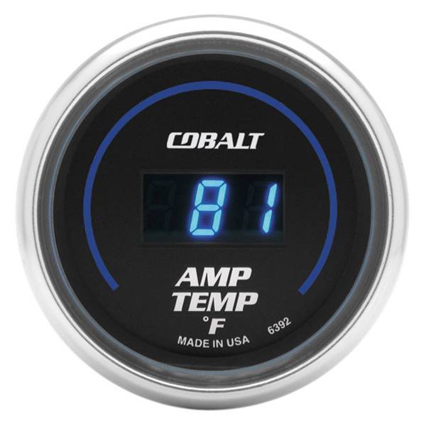 Autometer - AutoMeter GAUGE STEREO AMP TEMPERATURE 2 1/16in. 250deg.F DIGITAL COBALT - 6392