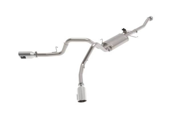 aFe - aFe Gemini XV 3in 304 SS Cat-Back Exhaust 2021 Ford F-150 V6 2.7L/3.5L (tt)/V8 5.0L w/ Polished Tips - 49-33129-P