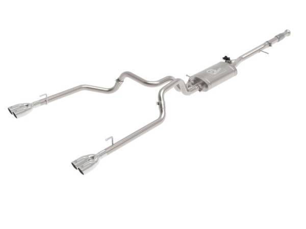 aFe - aFe Gemini XV 3in 304 SS Cat-Back Exhaust w/ Cutout 19-21 GM Silverado/Sierra 1500 V8- w/ Black Tips - 49-34139-P