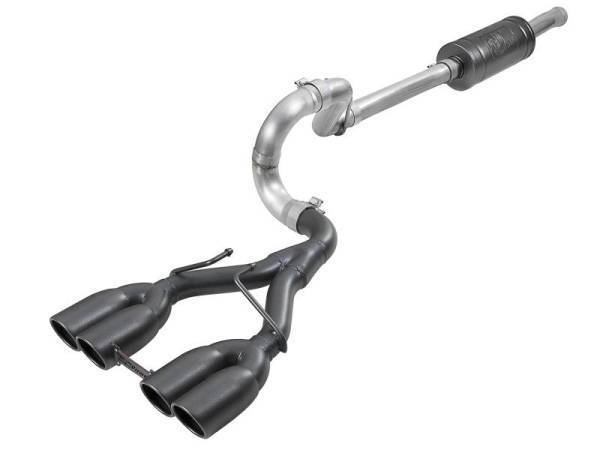 aFe - aFe Rebel Series 2.5in 304 SS Cat-Back Exhaust w/ Black Tip 18-20 Jeep Wrangler (JL) - 49-38073-B