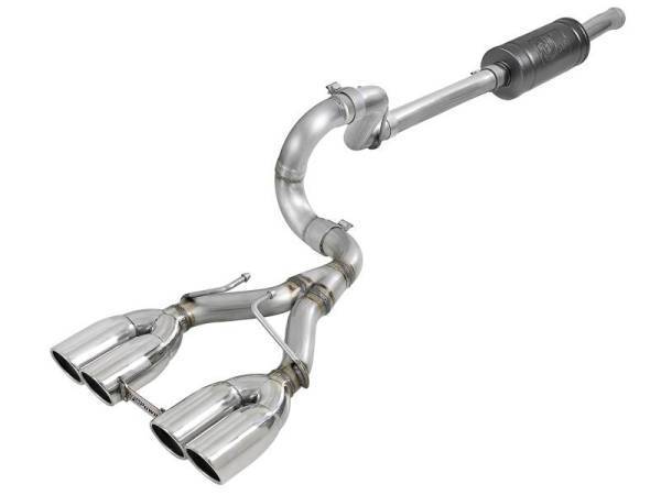 aFe - aFe Rebel Series 2.5in 304 SS Cat-Back Exhaust w/ Polished Tip 18-20 Jeep Wrangler (JL) - 49-38073-P