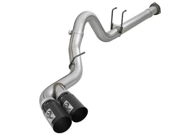 aFe - aFe Power 11-14 Ford F250/F350 6.7L Diesel Rebel XD 4in 409 SS DPF-Back Exhaust System - Black Tips - 49-43120-B