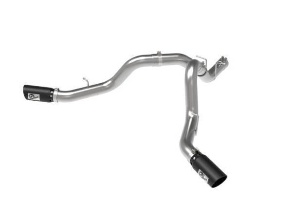 aFe - aFe Large Bore-HD 4in 409SS DPF-Back Exhaust System w/Black Tip 20 GM Diesel Trucks V8-6.6L (td) L5P - 49-44126-B