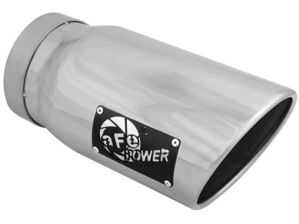 aFe - aFe Diesel Exhaust Tip Bolt On Polished 5in Inlet x 6in Outlet x 12in Long - 49T50601-P12