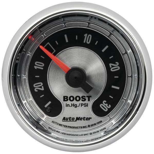 Autometer - AutoMeter GAUGE VAC/BOOST 2 1/16in. 30INHG-30PSI MECHANICAL AMERICAN MUSCLE - 1208