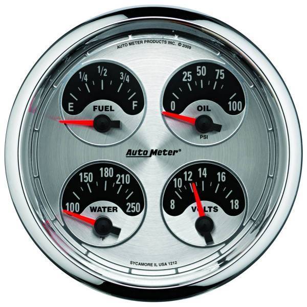 Autometer - AutoMeter GAUGE QUAD 5in. 0OE TO 90OF ELEC AMERICAN MUSCLE - 1225