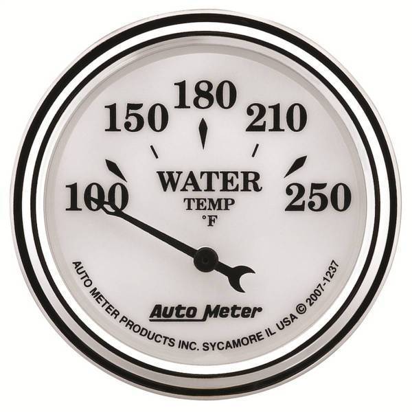 Autometer - AutoMeter GAUGE WATER TEMP 2 1/16in. 250deg.F ELEC OLD TYME WHITE II - 1237