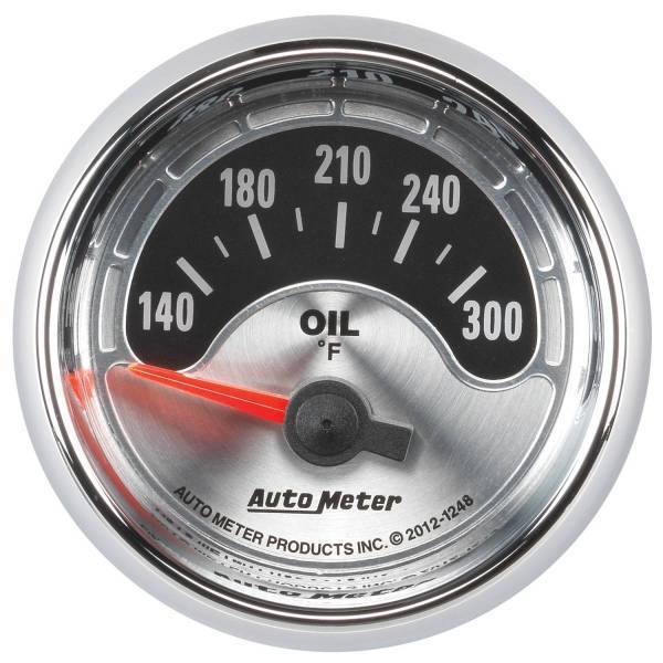 Autometer - AutoMeter GAUGE OIL TEMP 2 1/16in. 300deg.F ELEC AMERICAN MUSCLE - 1248