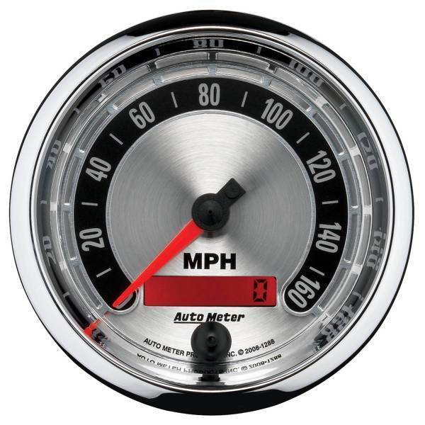 Autometer - AutoMeter GAUGE SPEEDOMETER 3 3/8in. 160MPH ELEC. PROGRAMMABLE AMERICAN MUSCLE - 1288