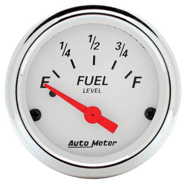 Autometer - AutoMeter GAUGE FUEL LEVEL 2 1/16in. 0OE TO 90OF ELEC ARCTIC WHITE - 1315