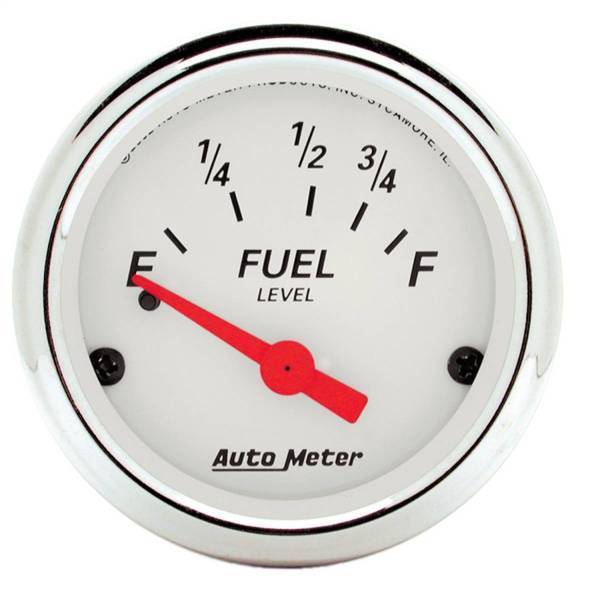 Autometer - AutoMeter GAUGE FUEL LEVEL 2 1/16in. 73OE TO 10OF ELEC ARCTIC WHITE - 1316