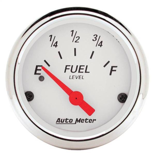 Autometer - AutoMeter GAUGE FUEL LEVEL 2 1/16in. 240OE TO 33OF ELEC ARCTIC WHITE - 1317