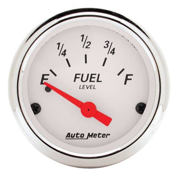 Autometer - AutoMeter GAUGE FUEL LEVEL 2 1/16in. 0OE TO 30OF ELEC ARCTIC WHITE - 1318
