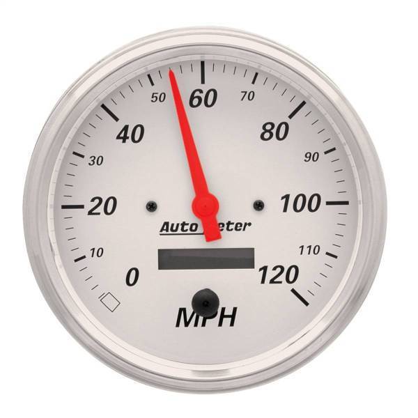 Autometer - AutoMeter GAUGE SPEEDOMETER 5in. 120MPH ELEC. PROG. W/LCD ODO ARCTIC WHITE - 1389