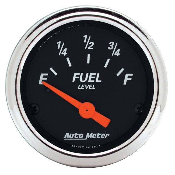 Autometer - AutoMeter GAUGE FUEL LEVEL 2 1/16in. 0OE TO 90OF ELEC DESIGNER BLACK - 1422