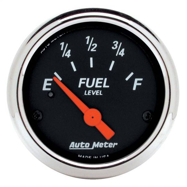 Autometer - AutoMeter GAUGE FUEL LEVEL 2 1/16in. 240OE TO 33OF ELEC DESIGNER BLACK - 1424