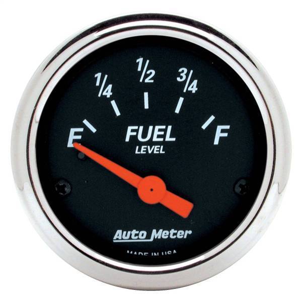 Autometer - AutoMeter GAUGE FUEL LEVEL 2 1/16in. 0OE TO 30OF ELEC DESIGNER BLACK - 1425