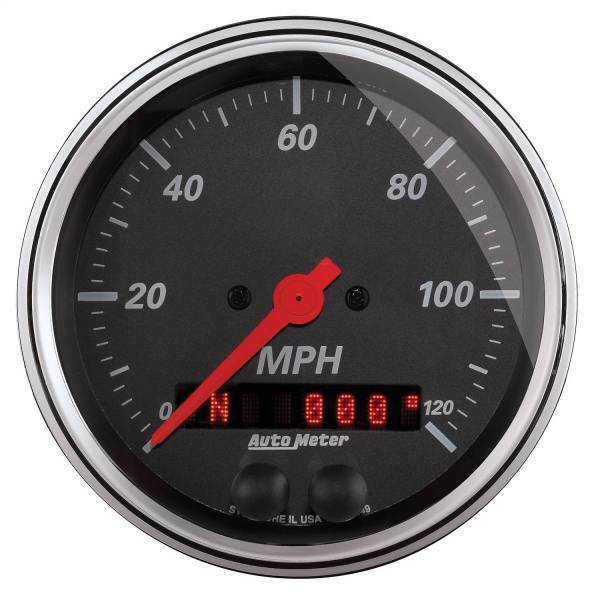 Autometer - AutoMeter GAUGE SPEEDOMETER 3 3/8in. 120MPH GPS DESIGNER BLACK - 1449