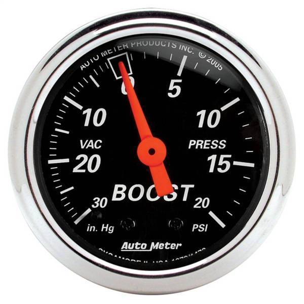 Autometer - AutoMeter GAUGE VAC/BOOST 2 1/16in. 30INHG-20PSI MECHANICAL DESIGNER BLACK - 1471