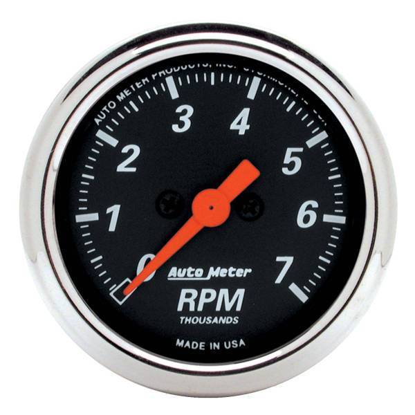 Autometer - AutoMeter GAUGE TACHOMETER 2 1/16in. 7K RPM IN-DASH DESIGNER BLACK - 1477