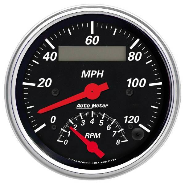 Autometer - AutoMeter GAUGE TACH/SPEEDO 3 3/8in. 120MPH/8K RPM ELEC. PROGRAM. DESIGNER BLK - 1481