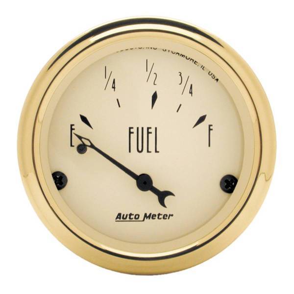 Autometer - AutoMeter GAUGE FUEL LEVEL 2 1/16in. 73OE TO 10OF ELEC GOLDEN OLDIES - 1505