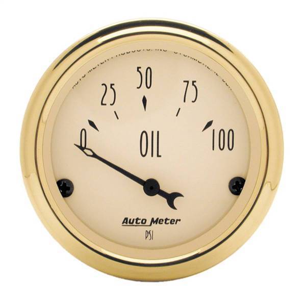 Autometer - AutoMeter GAUGE OIL PRESS 2 1/16in. 100PSI ELEC GOLDEN OLDIES - 1528