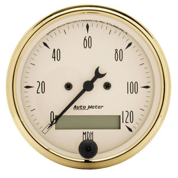 Autometer - AutoMeter GAUGE SPEEDOMETER 3 1/8in. 120MPH ELEC. PROG. W/LCD ODO GOLDEN OLDIES - 1588